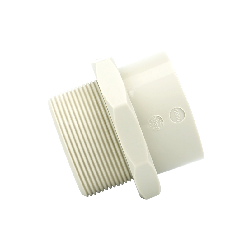 β-PPH External Thread Straight Short Butt-Weld Fitting